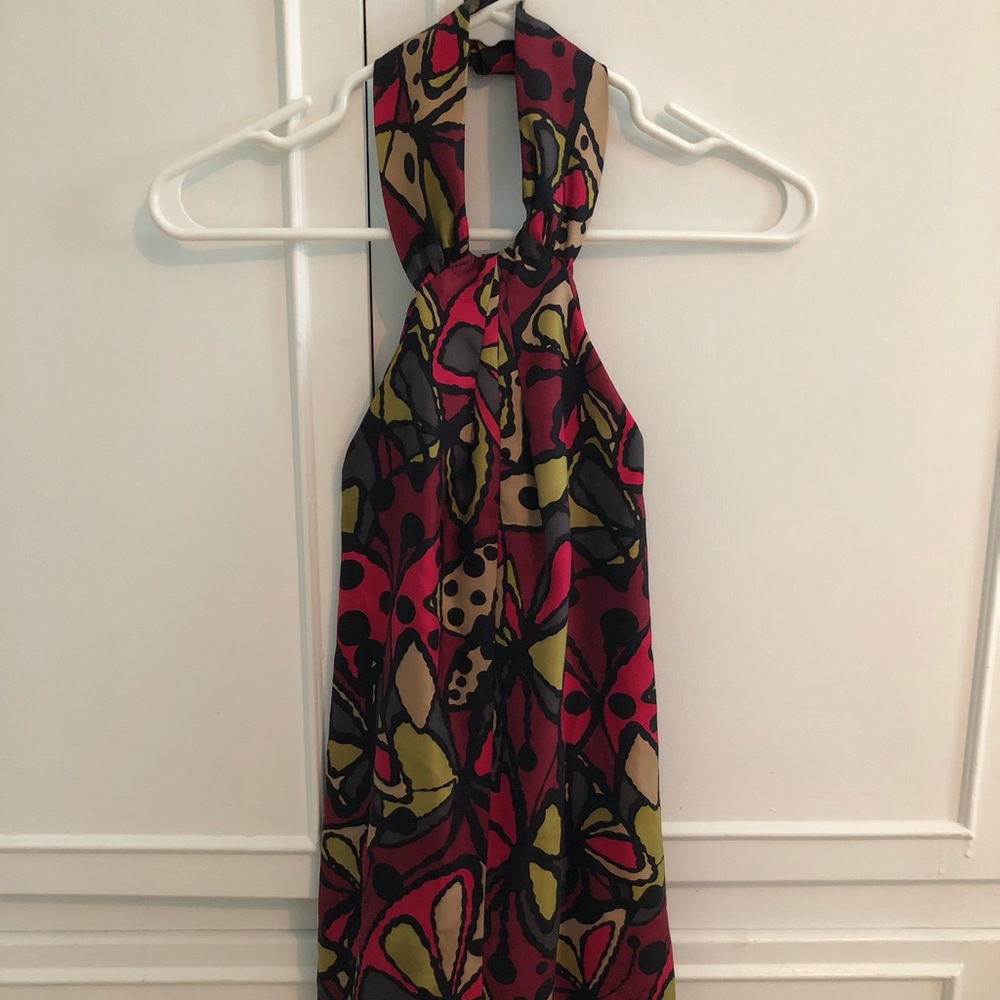 Trina Turk 100% silk halter top